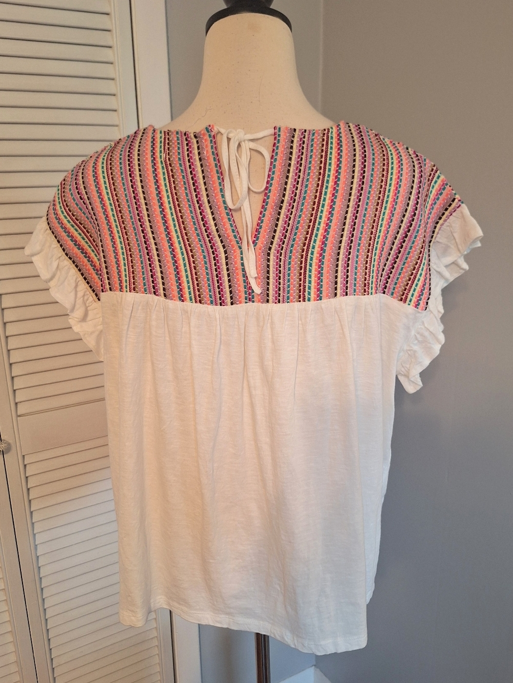 THML embroidery Tassel Boho Blouse Top Medium - Picture 4 of 6